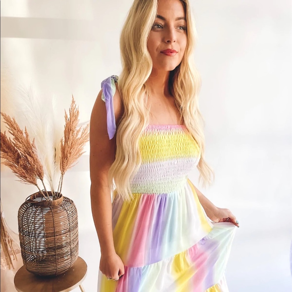 Tie dye midi dress